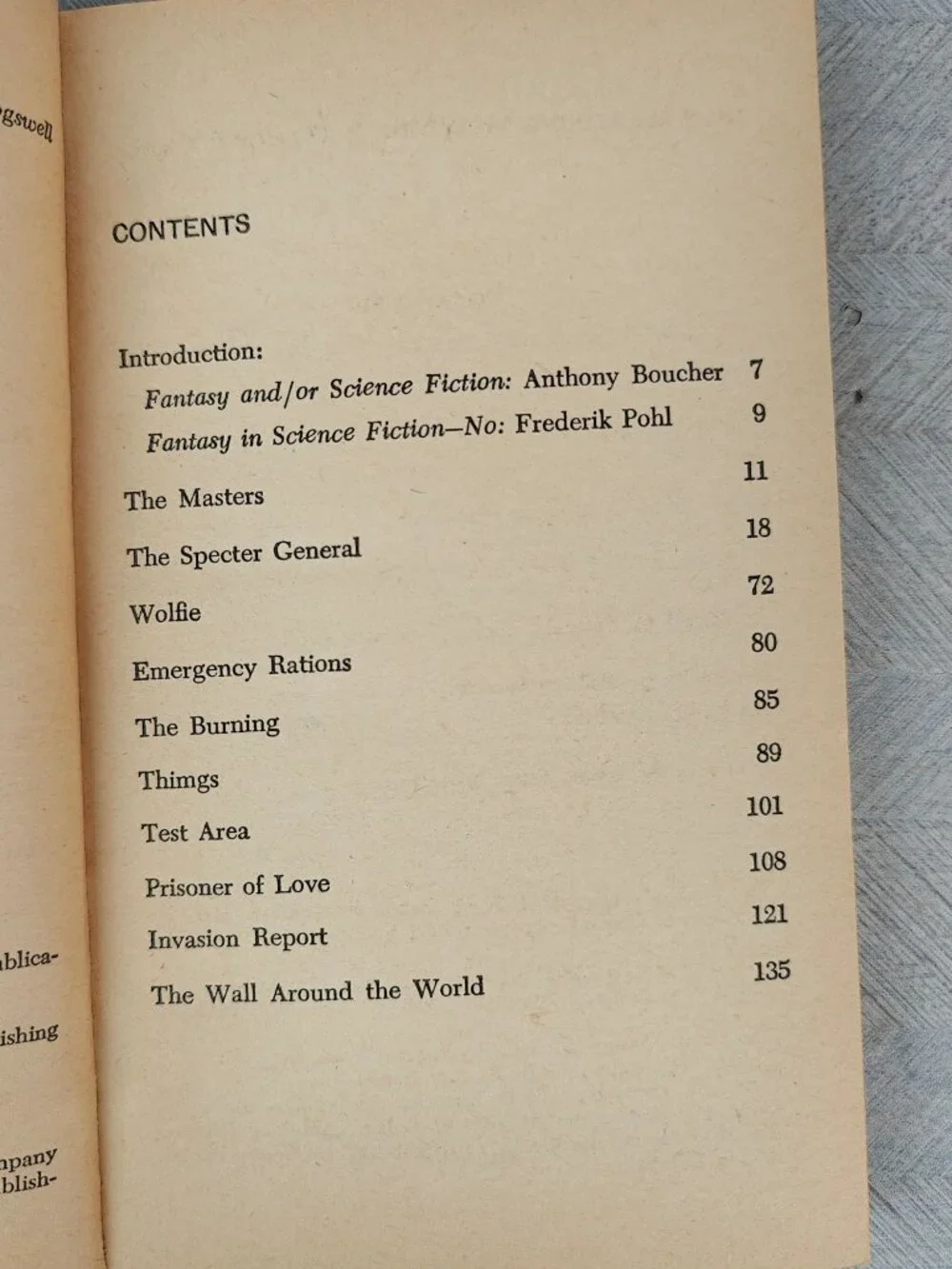 The Wall Around The World Theodore R. Cogswell Paperback 1962 Science Fiction